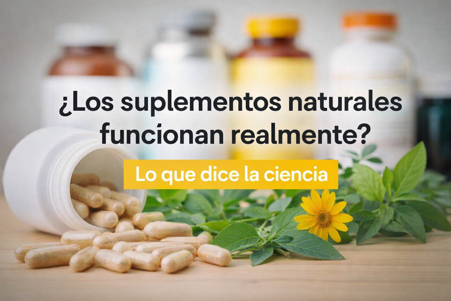 ¿Los suplementos naturales funcionan realmente? Lo que debes saber antes de usarlos